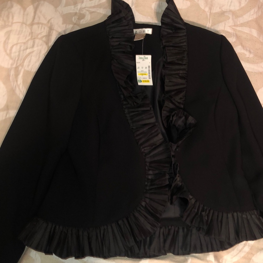 This is a ladies ruffled jacket